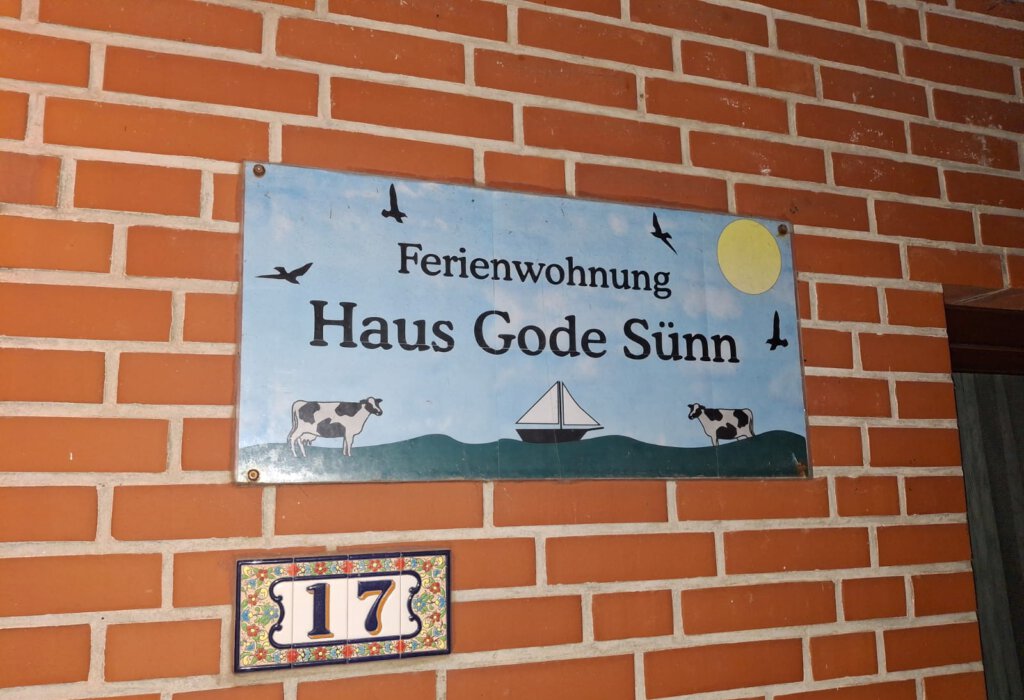 Eingangstafel Ferienwohnung
