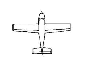 Zeichnung Flugzeug von oben