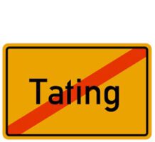 Ortsausgangsschild Tating