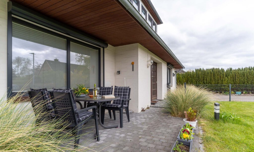 Terrasse einer Ferienwohnung